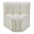 Meridian Furniture Arc Cream Vegan Leather Curved Corner