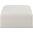 Meridian Furniture Arc Cream Vegan Leather Ottoman