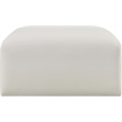 Meridian Furniture Arc Cream Vegan Leather Ottoman