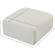 Meridian Furniture Arc Cream Vegan Leather Ottoman
