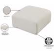 Meridian Furniture Arc Cream Vegan Leather Ottoman