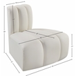 Meridian Furniture Arc Cream Vegan Leather Reverse Corner