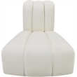 Meridian Furniture Arc Cream Vegan Leather Reverse Corner