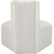 Meridian Furniture Arc Cream Vegan Leather Reverse Corner