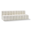 Meridian Furniture Arc Cream Vegan Leather Modular Sectional