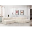 Meridian Furniture Arc Cream Boucle Fabric Modular Sectional