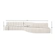 Meridian Furniture Arc Cream Boucle Fabric Modular Sectional