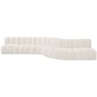 Meridian Furniture Arc Cream Boucle Fabric Modular Sectional