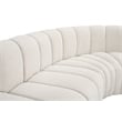 Meridian Furniture Arc Cream Boucle Fabric Modular Sectional
