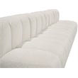 Meridian Furniture Arc Cream Boucle Fabric Modular Sectional