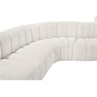 Meridian Furniture Arc Cream Boucle Fabric Modular Sectional