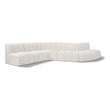 Meridian Furniture Arc Cream Boucle Fabric Modular Sectional
