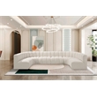 Meridian Furniture Arc Cream Boucle Fabric Modular Sectional