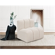 Meridian Furniture Arc Cream Boucle Fabric Straight Chair
