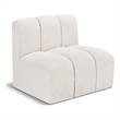 Meridian Furniture Arc Cream Boucle Fabric Straight Chair