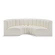 Meridian Furniture Arc Cream Vegan Leather Modular Sectional