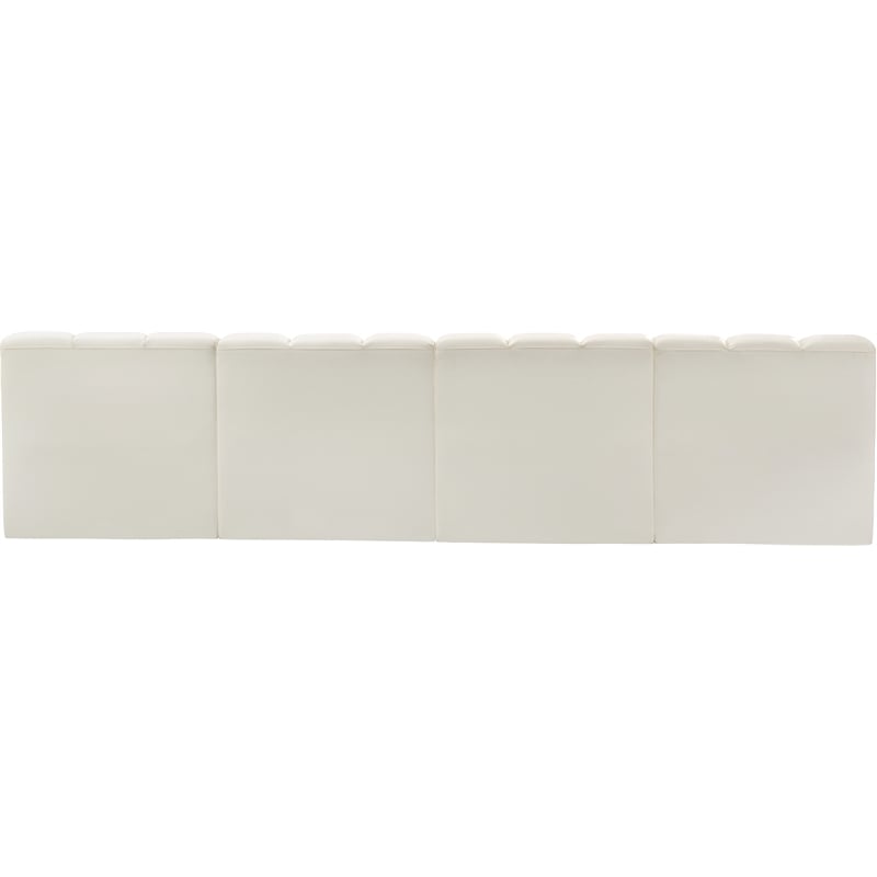 Meridian Furniture Arc Cream Vegan Leather Modular Sectional
