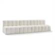 Meridian Furniture Arc Cream Vegan Leather Modular Sectional