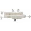 Meridian Furniture Arc Cream Vegan Leather Modular Sectional