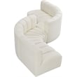 Meridian Furniture Arc Cream Vegan Leather Modular Sectional