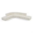 Meridian Furniture Arc Cream Vegan Leather Modular Sectional