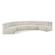 Meridian Furniture Arc Cream Vegan Leather Modular Sectional