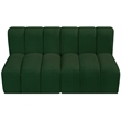 Meridian Furniture Arc Green Boucle Fabric Modular Sectional