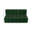 Meridian Furniture Arc Green Boucle Fabric Modular Sectional