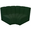 Meridian Furniture Arc Green Boucle Fabric Modular Sectional