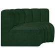 Meridian Furniture Arc Green Boucle Fabric Modular Sectional