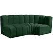 Meridian Furniture Arc Green Boucle Fabric Modular Sectional