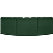 Meridian Furniture Arc Green Boucle Fabric Modular Sectional
