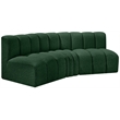Meridian Furniture Arc Green Boucle Fabric Modular Sectional