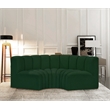Meridian Furniture Arc Green Boucle Fabric Modular Sectional