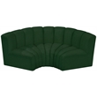Meridian Furniture Arc Green Boucle Fabric Modular Sectional
