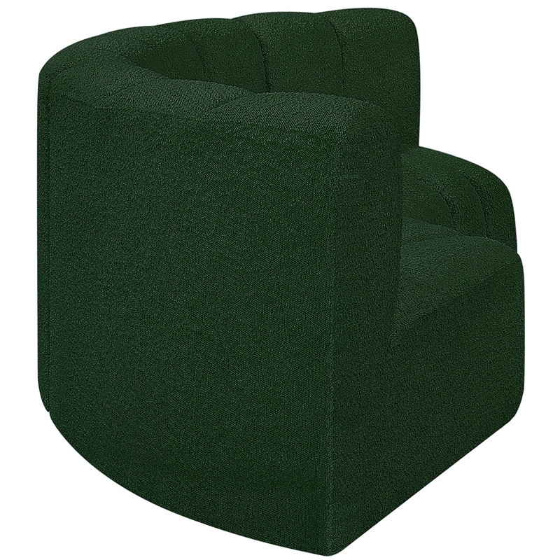 Meridian Furniture Arc Green Boucle Fabric Modular Sectional