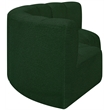 Meridian Furniture Arc Green Boucle Fabric Modular Sectional