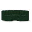 Meridian Furniture Arc Green Boucle Fabric Modular Sectional