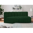 Meridian Furniture Arc Green Boucle Fabric Modular Sectional