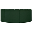 Meridian Furniture Arc Green Boucle Fabric Modular Sectional