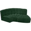 Meridian Furniture Arc Green Boucle Fabric Modular Sectional