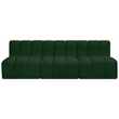 Meridian Furniture Arc Green Boucle Fabric Modular Sectional