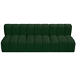 Meridian Furniture Arc Green Boucle Fabric Modular Sectional