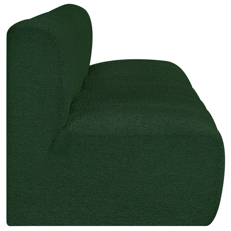 Meridian Furniture Arc Green Boucle Fabric Modular Sectional