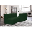 Meridian Furniture Arc Green Boucle Fabric Modular Sectional