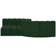 Meridian Furniture Arc Green Boucle Fabric Modular Sectional