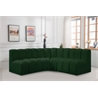 Meridian Furniture Arc Green Boucle Fabric Modular Sectional
