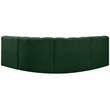 Meridian Furniture Arc Green Boucle Fabric Modular Sectional