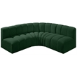 Meridian Furniture Arc Green Boucle Fabric Modular Sectional