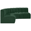 Meridian Furniture Arc Green Boucle Fabric Modular Sectional